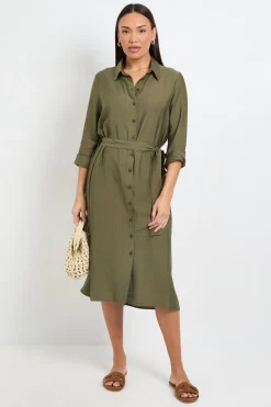 Wallis Robe Chemise Boutonnée Avec Col<Femme Robes Mi-Longues|Robes À Manches Longues