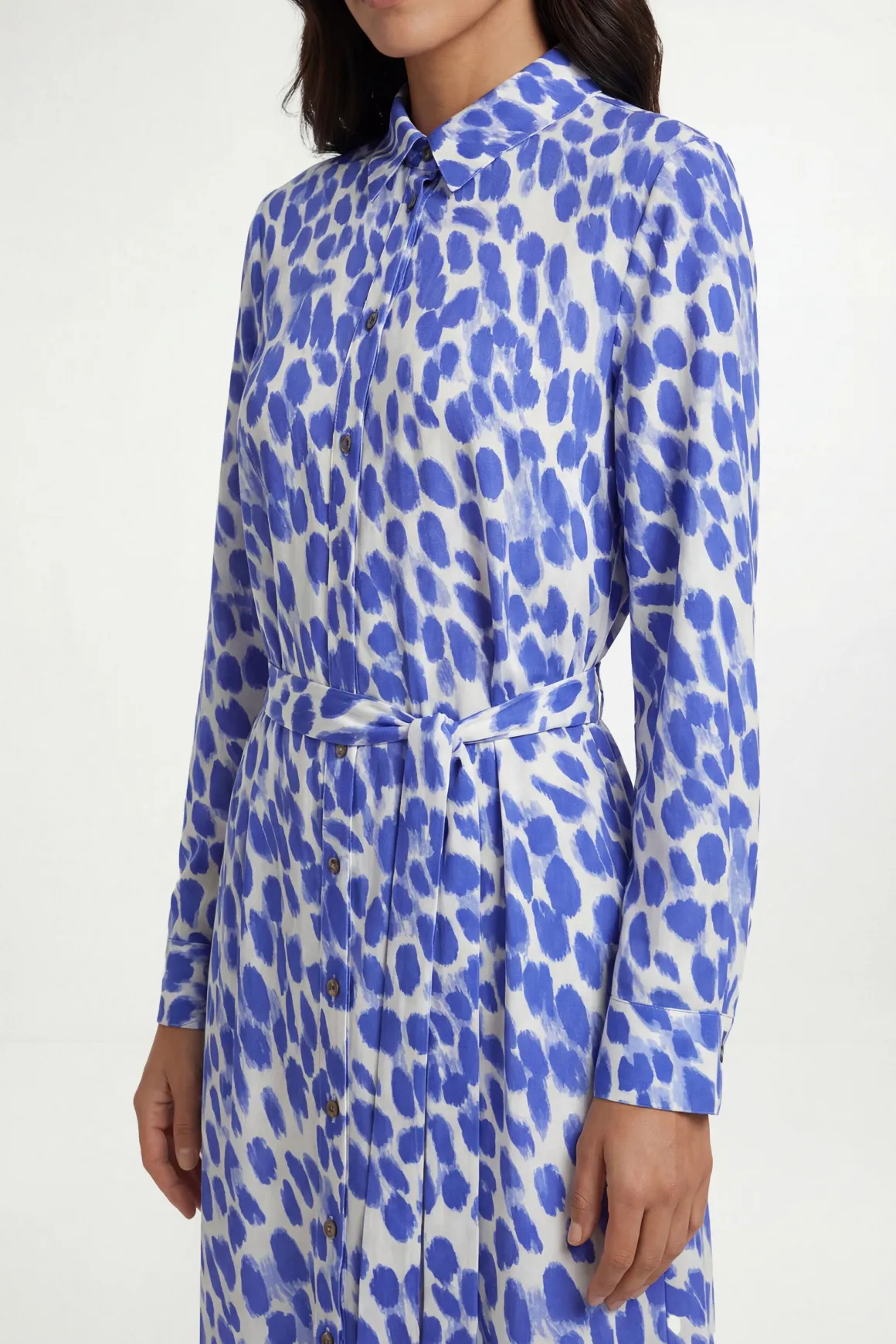 Robe Chemise Boutonnée À Col Petite Taille