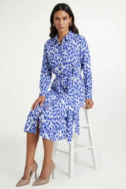 Robe Chemise Boutonnée À Col Petite Taille