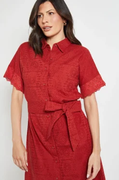 Robe Chemise Broderie Anglaise D'été