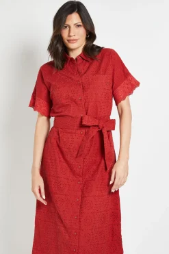 Robe Chemise Broderie Anglaise D'été