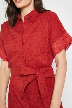 Robe Chemise Broderie Anglaise D'été