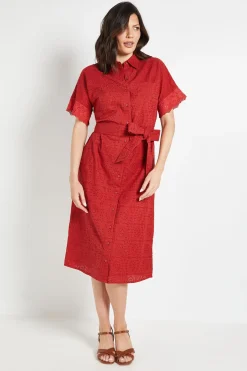 Robe Chemise Broderie Anglaise D'été