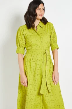 Robe Chemise Broderie Anglaise D'été
