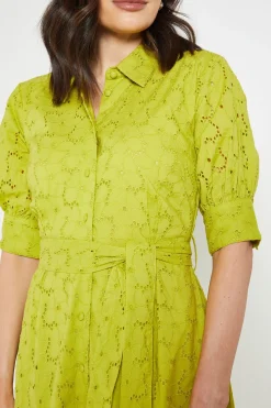Robe Chemise Broderie Anglaise D'été