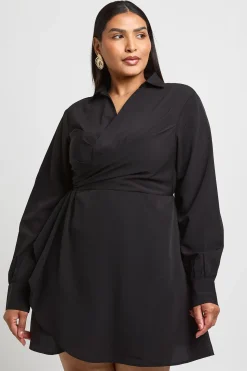 Robe Chemise Cache-cœur Grande Taille
