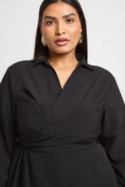 Robe Chemise Cache-cœur Grande Taille