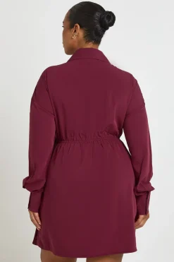 Robe Chemise Cache-cœur Grande Taille Avec Fronces Latérales