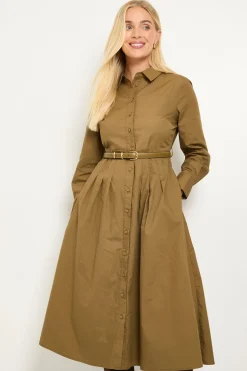 Robe Chemise Ceinturée En Coton Petite
