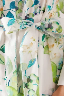 Robe Chemise Cintrée En Organza À Imprimé Fruits Petite Taille
