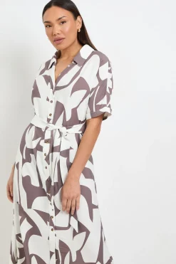Wallis Robe Chemise À Col Imprimé Abstrait D'été<Femme Robes Chemise|Toutes Les Robes