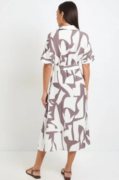 Wallis Robe Chemise À Col Imprimé Abstrait D'été<Femme Robes Chemise|Toutes Les Robes
