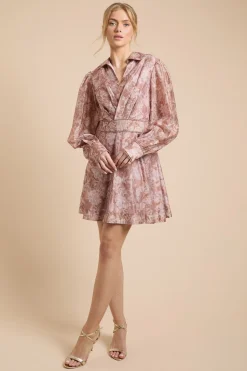 Oasis Robe Chemise Courte Plissée À Détail Cache-cœur<Femme Robes Chemise|Toutes Les Robes