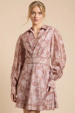 Oasis Robe Chemise Courte Plissée À Détail Cache-cœur<Femme Robes Chemise|Toutes Les Robes
