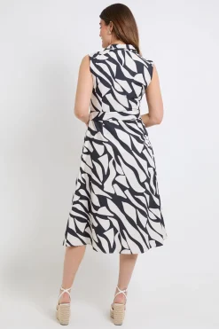 Robe Chemise D'été En Coton À Motif Palmier