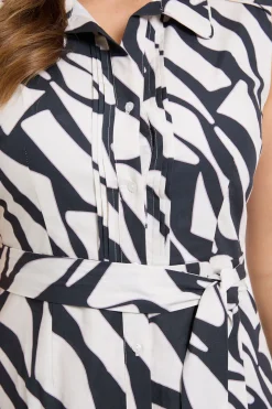 Robe Chemise D'été En Coton À Motif Palmier