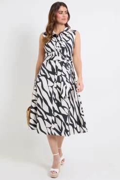 Robe Chemise D'été En Coton À Motif Palmier