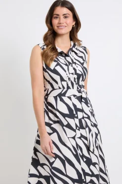 Robe Chemise D'été En Coton À Motif Palmier