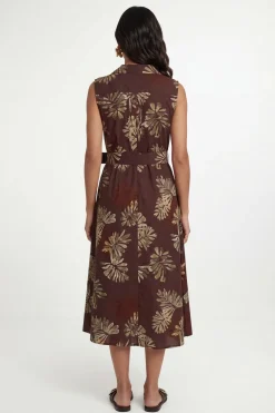Robe Chemise En Coton À Imprimé Palmier D'été