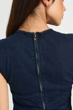 Robe chemise en denim basique