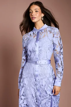 Coast Robe Chemise En Dentelle<Femme Robes Mi-Longues|Satin Et Dentelle