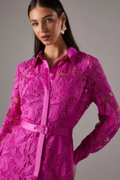 Coast Robe Chemise en Dentelle<Femme Robes Mi-Longues|Satin Et Dentelle