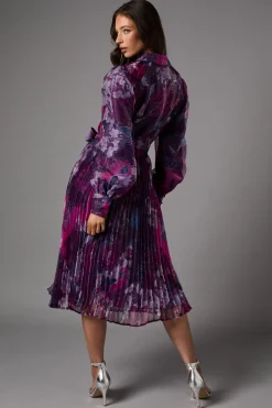 Robe Chemise en Organza Imprimé