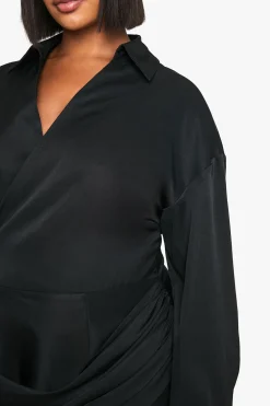 Robe chemise enveloppante Plus