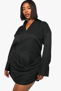 Robe chemise enveloppante Plus