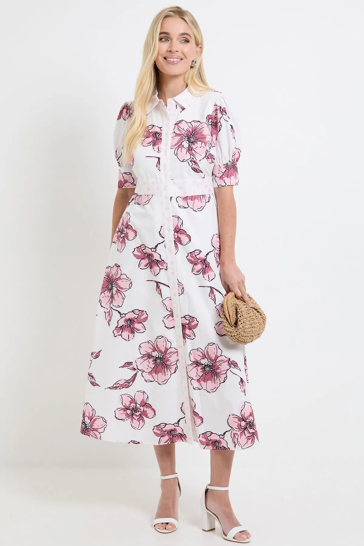 Wallis Robe Chemise Florale En Coton D'été Petite<Femme Robes Chemise|Toutes Les Robes