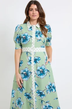 Robe Chemise Florale En Coton D'été