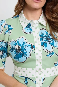 Robe Chemise Florale En Coton D'été
