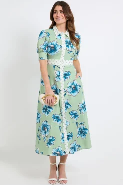 Robe Chemise Florale En Coton D'été