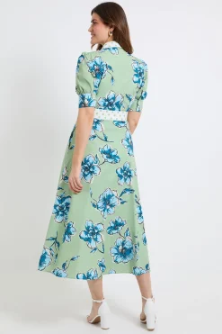 Robe Chemise Florale En Coton D'été