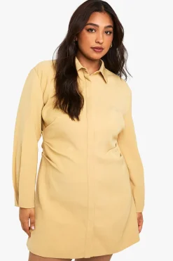 Robe-chemise à fronces latérales Plus