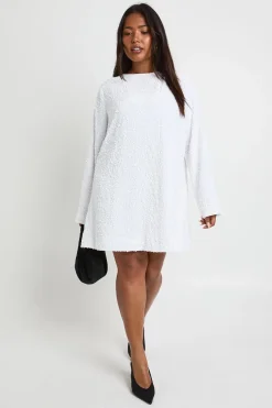 Robe chemise grande taille à sequins en velours avec nœud dans le dos