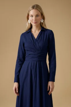 Oasis Robe Chemise Longue En Popeline De Coton Pour Grandes Occasions<Femme Robes Chemise|Toutes Les Robes