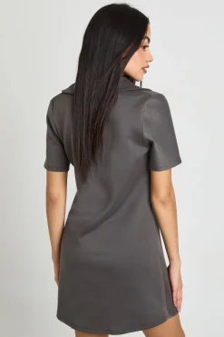 boohoo Robe Chemise À Manches Longues Et Col Ouvert<Femme Robes|Robes De Jour