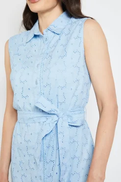 Robe Chemise Maxi En Broderie Anglaise