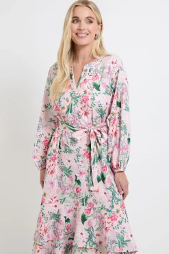 Wallis Robe Chemise Midi Boutonnée À Imprimé Fleuri Petite<Femme Robes Mi-Longues|Robes À Manches Longues