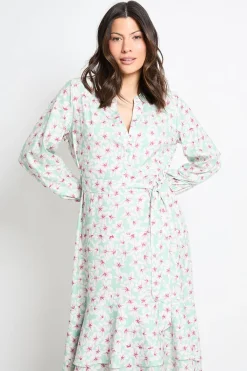 Wallis Robe Chemise Midi À Boutons Avec Imprimé Fleuri<Femme Robes Mi-Longues|Robes À Manches Longues