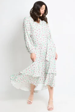 Wallis Robe Chemise Midi À Boutons Avec Imprimé Fleuri<Femme Robes Mi-Longues|Robes À Manches Longues