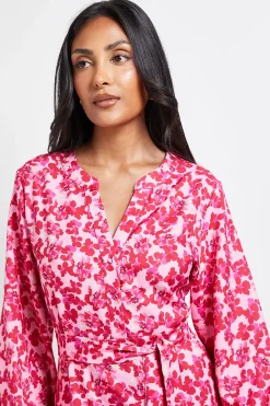 Wallis Robe Chemise Midi à Boutons Imprimé Floral Petite Taille<Femme Robes Mi-Longues|Robes À Manches Longues