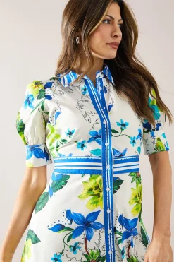 Wallis Robe Chemise Midi à Boutons Imprimé Fleuri<Femme Robes Mi-Longues|Robes