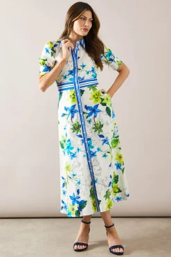 Wallis Robe Chemise Midi à Boutons Imprimé Fleuri<Femme Robes Mi-Longues|Robes