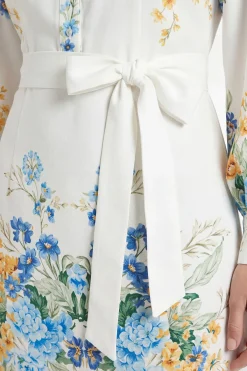 Wallis Robe Chemise Midi Ceinturée à Motifs Floraux Style Western<Femme Robes Mi-Longues|Robes À Manches Longues