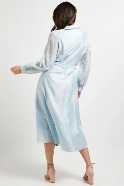 Wallis Robe Chemise Midi En Organza Brodé<Femme Robes Mi-Longues|Robes À Manches Longues