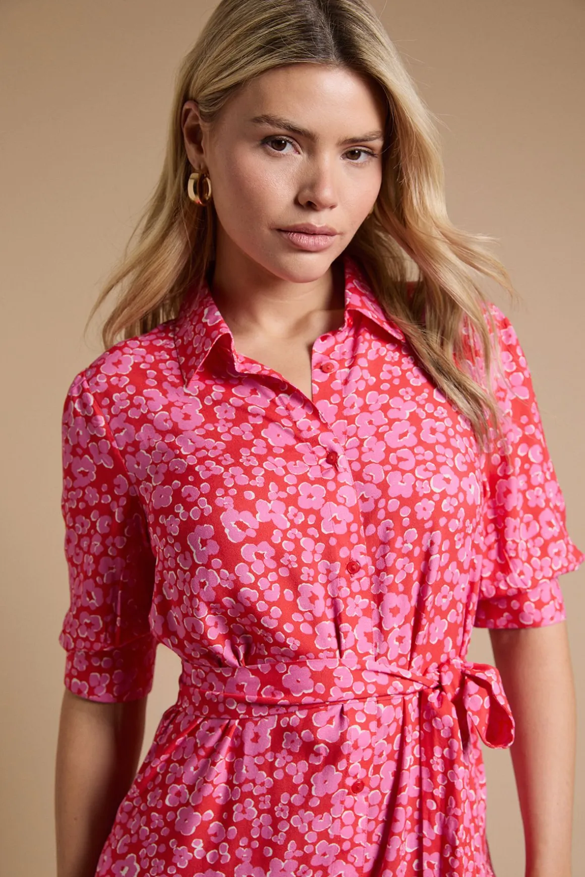 Robe Chemise Midi À Imprimé Animal