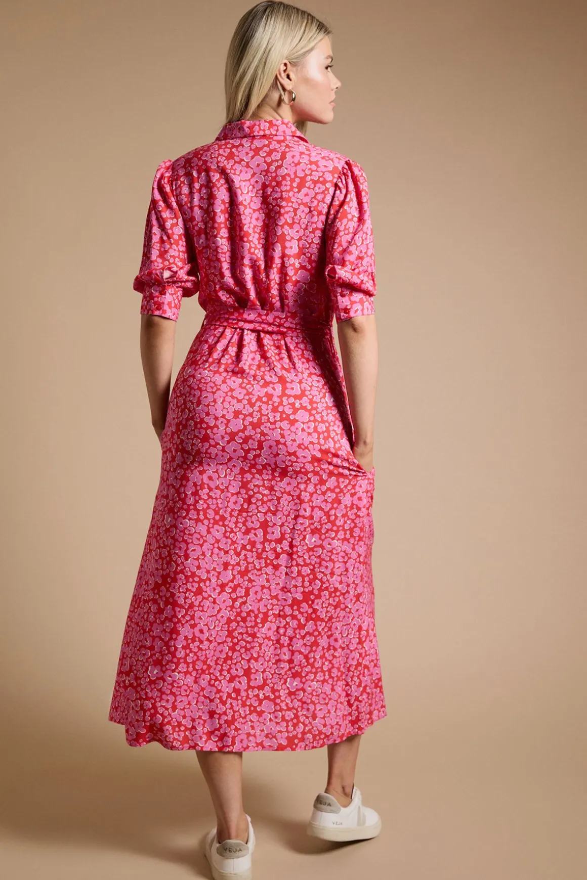 Robe Chemise Midi À Imprimé Animal