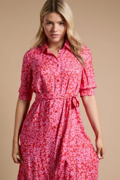Robe Chemise Midi À Imprimé Animal